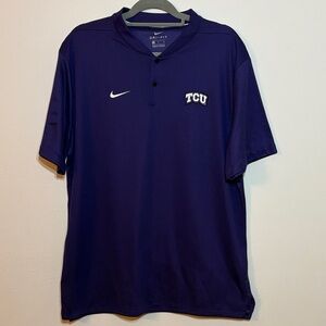 Nike Men's Dri-Fit Purple TCU Horned Frogs Casual Shirt XL